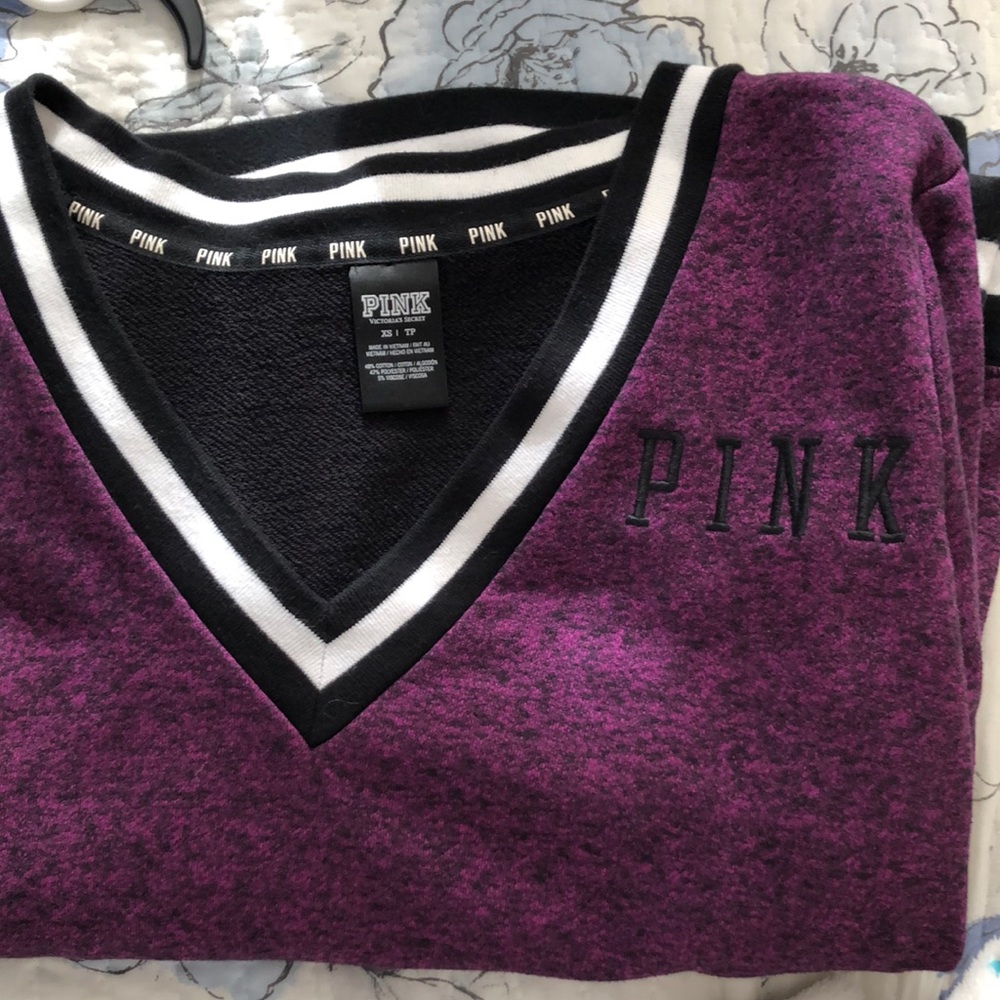 Oversized PINK varsity sweater